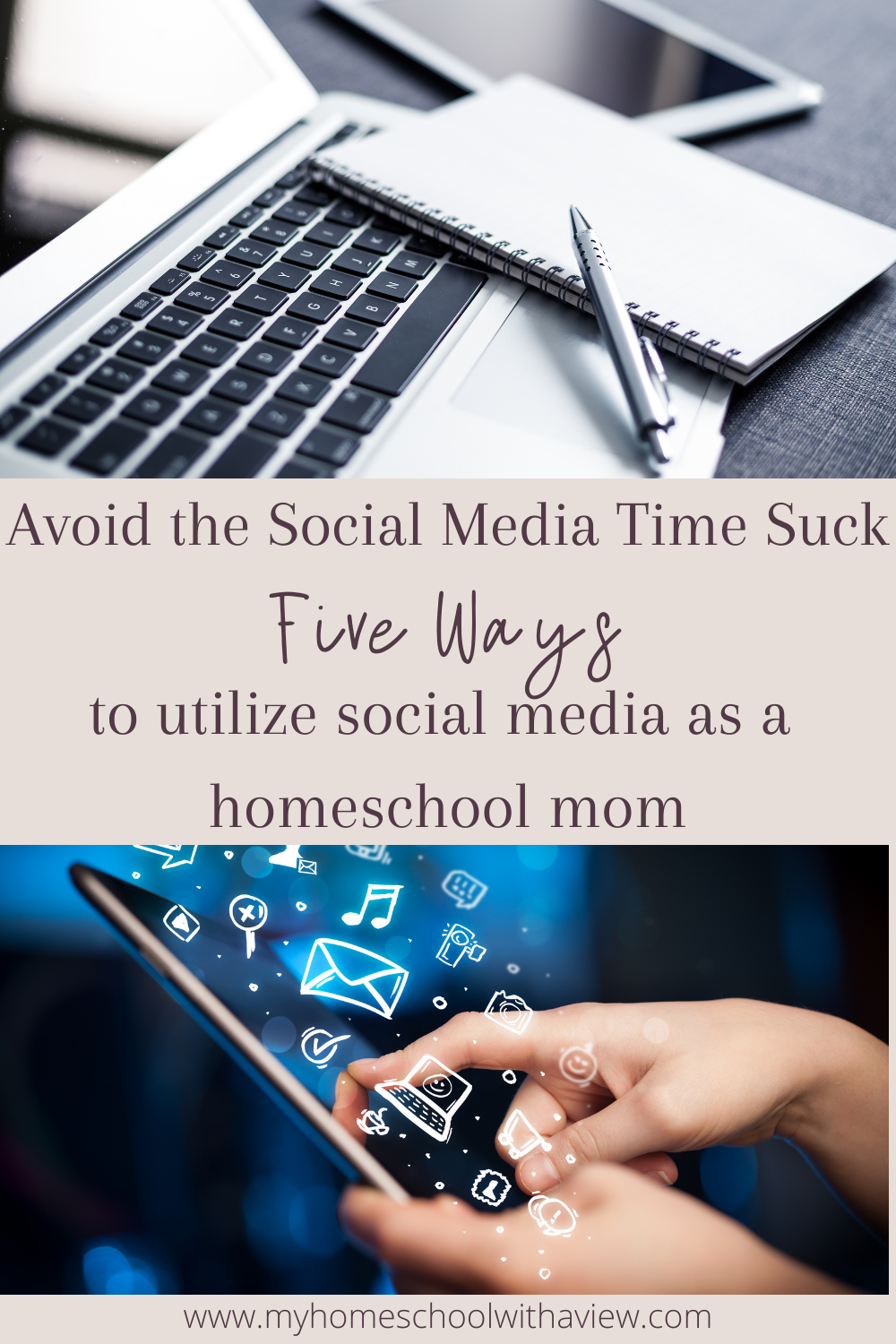 Pinterest image for Five Ways to Utilize Social Media as a Homeschool Mom