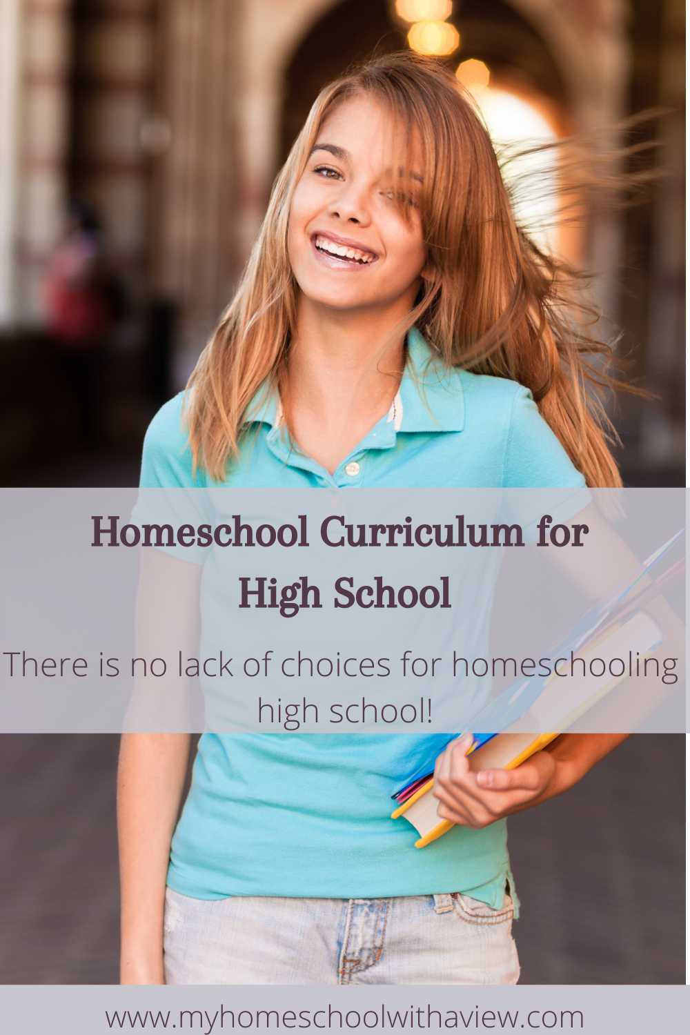 Homeschool Curriculum for High School Pinterest Image
