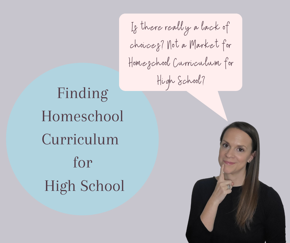 Finding Homeschool Curriculum for High School Facebook Image