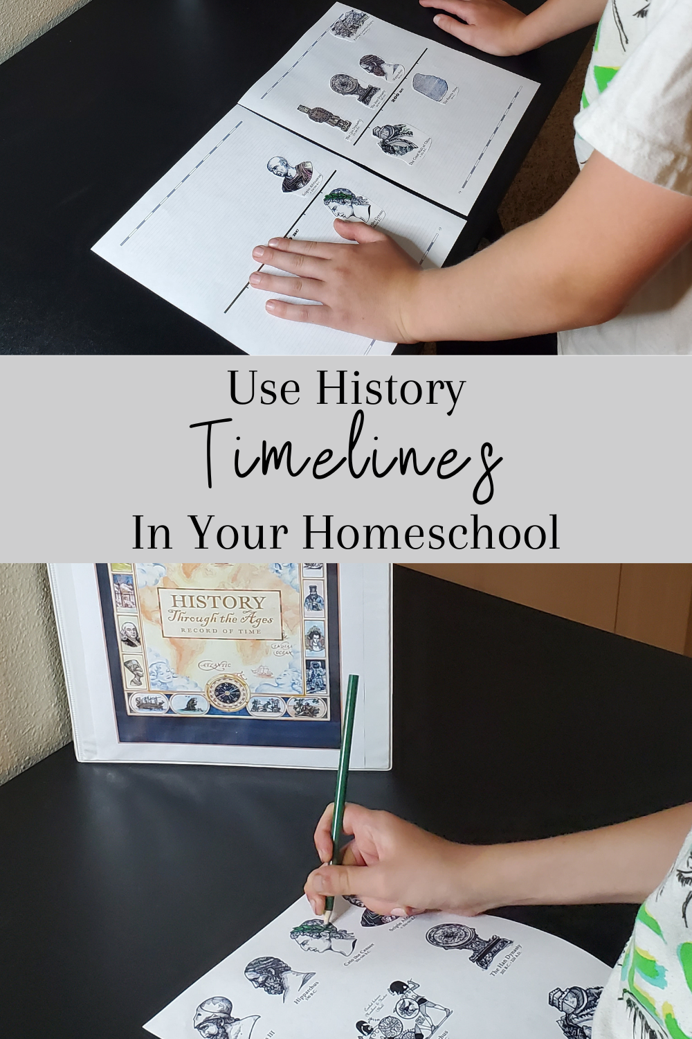 History Timeline Figures for homeschool pinnable image