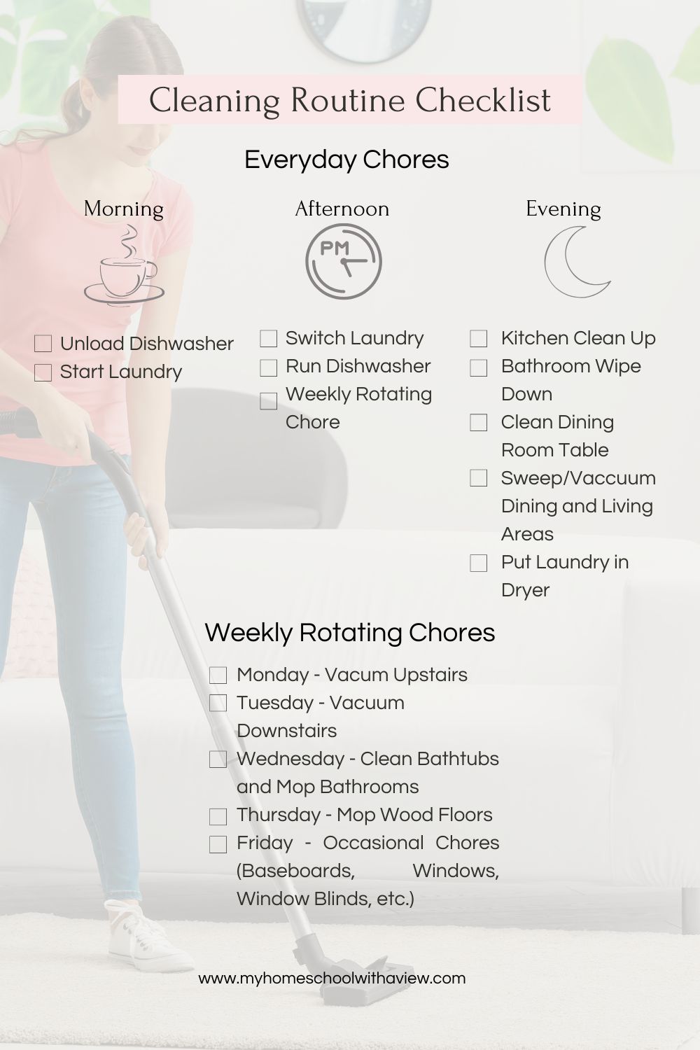 cleaning routine checklist