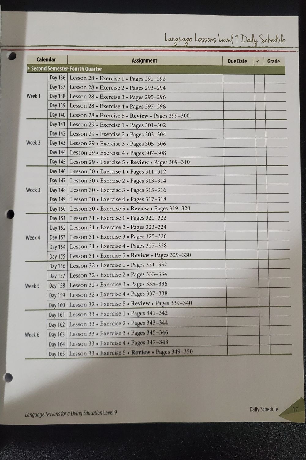 masterbooks homeschool schedule